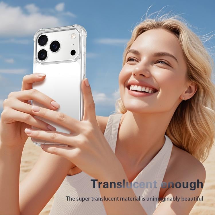 Transparant TPU telefoonhoesje met schokbestendige luchtkussens voor iPhone 17 Pro Max