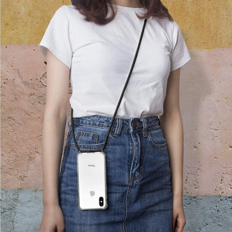 Transparant TPU Telefoonhoesje met Koord voor iPhone X / Xs | 46916062