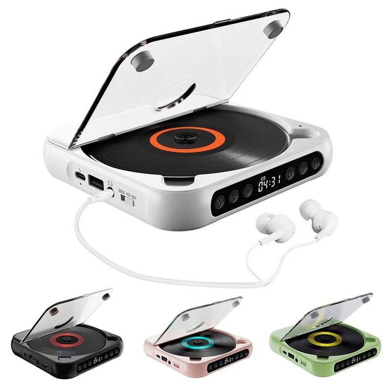 Draagbare cd-speler met bluetooth en oplaadbare batterij