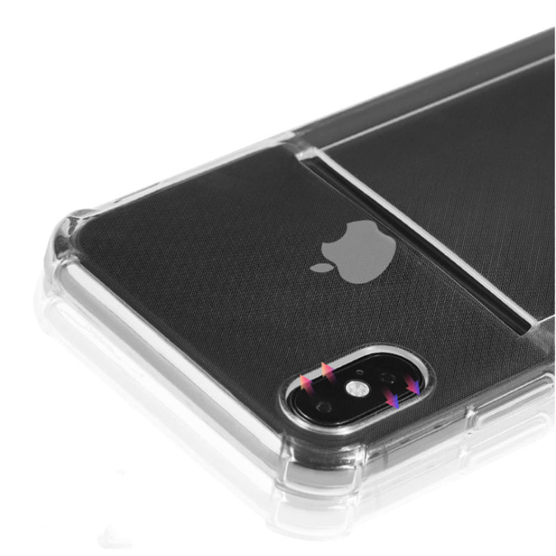Transparant TPU telefoonhoesje met handig pasjesvakje