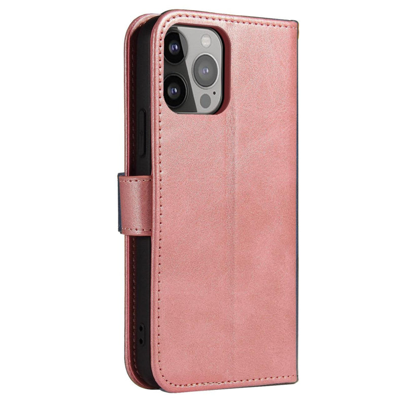 Leren bookcase portemonnee hoesje voor Samsung Galaxy S24 Plus roze