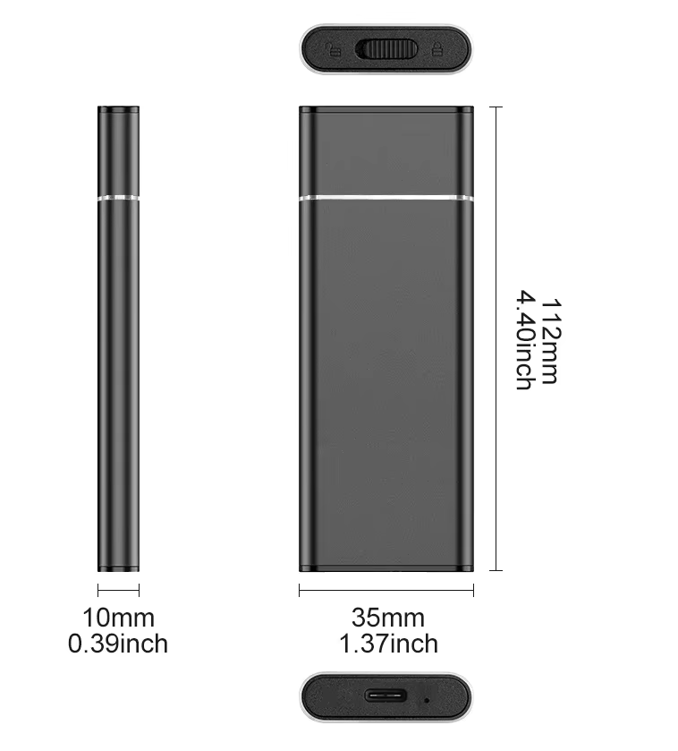 4 TB Externe SSD schijf - Plug & Play - Universeel