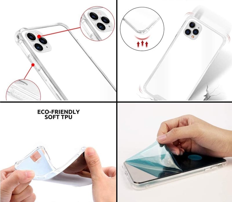 TPU Spiegel Hoesje met Air Cushion voor iPhone 11