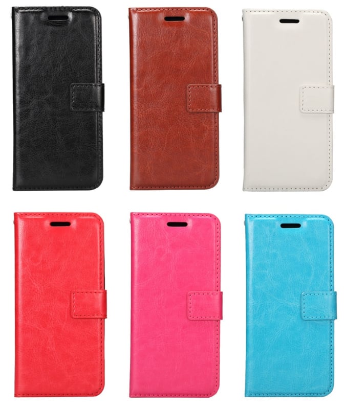 Leren portemonnee hoesje met pasfotovakje voor Galaxy S8 Plus