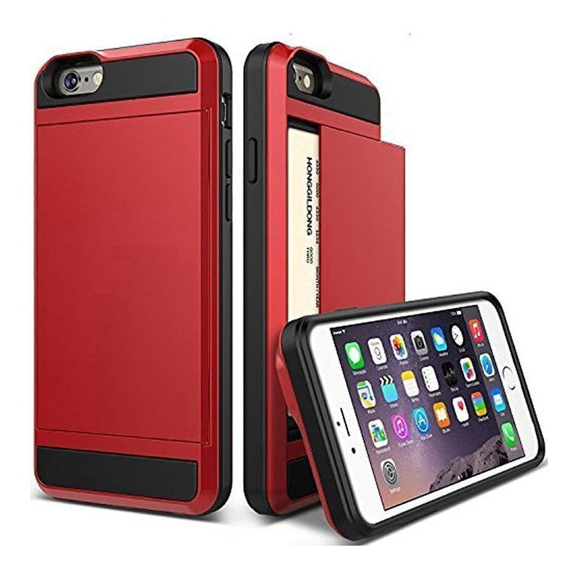 Slide Armor telefoonhoesje met pashouder voor iPhone 6 / 6S