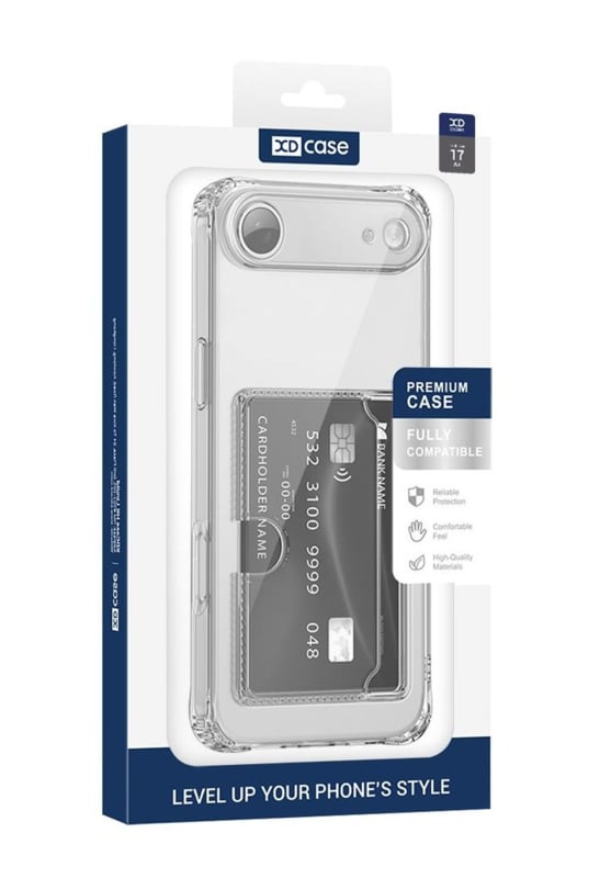 Transparant TPU telefoonhoesje met pasjesvak voor iPhone Air