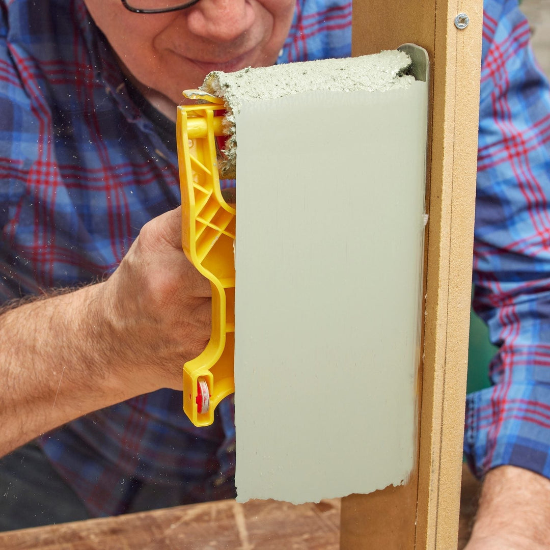 Draaibaar edge verfgereedschap met 3 extra rollers