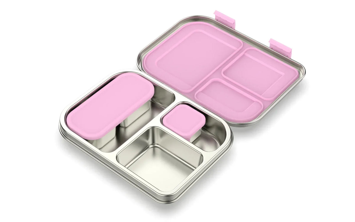 Rvs lunchbox van 975 ml met 3 vakken