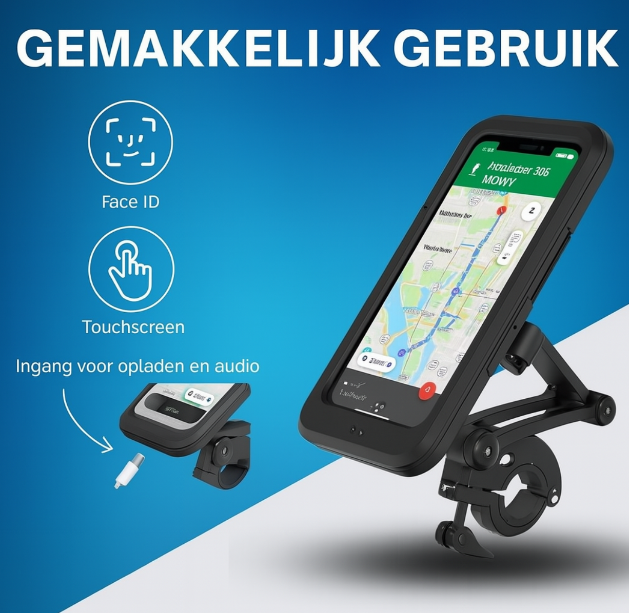 Fiets Telefoonhouder - Waterdicht & Universeel - Ook voor Fiets Motor Scooter