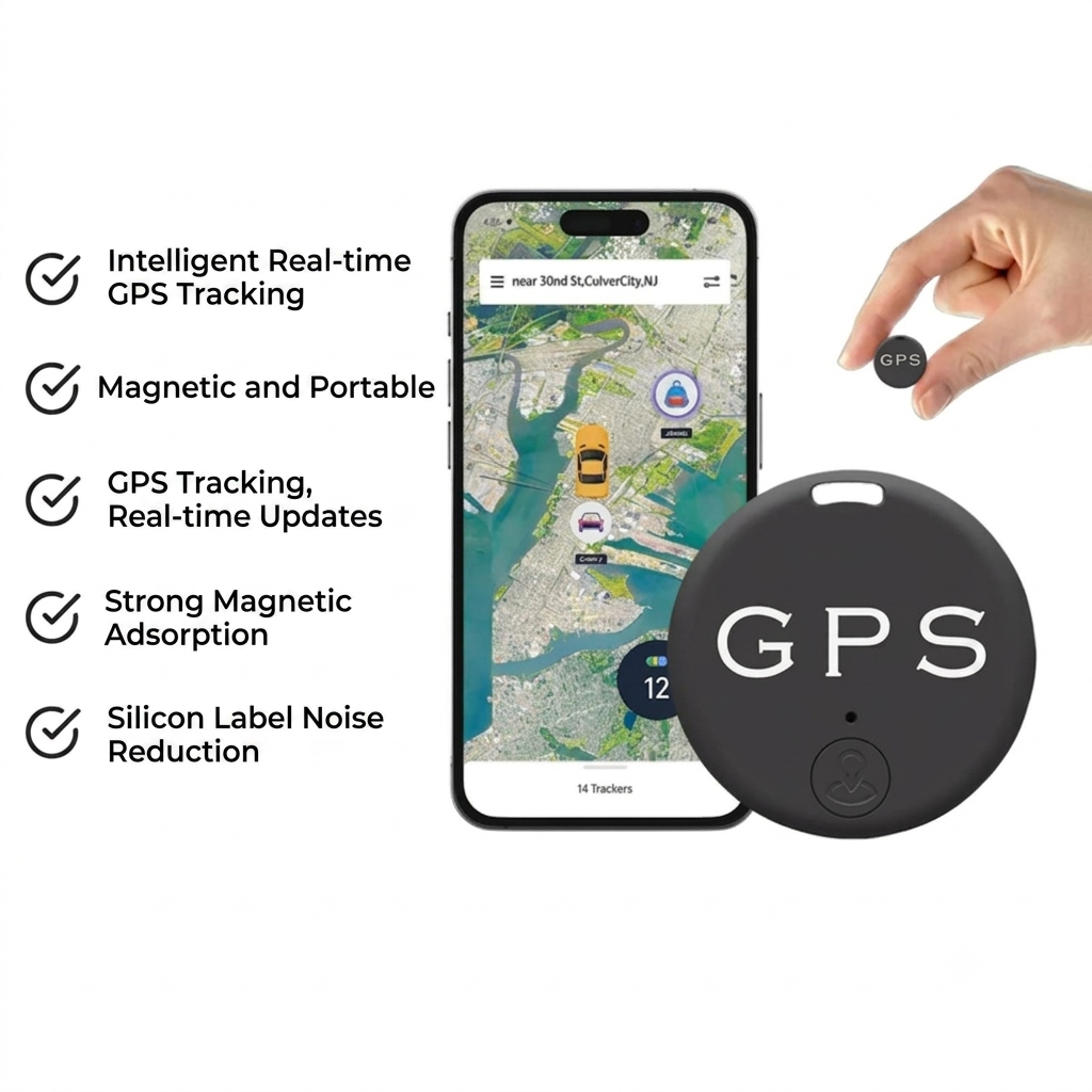 Magnetische GPS tracker met app-tracking en zoekalarm
