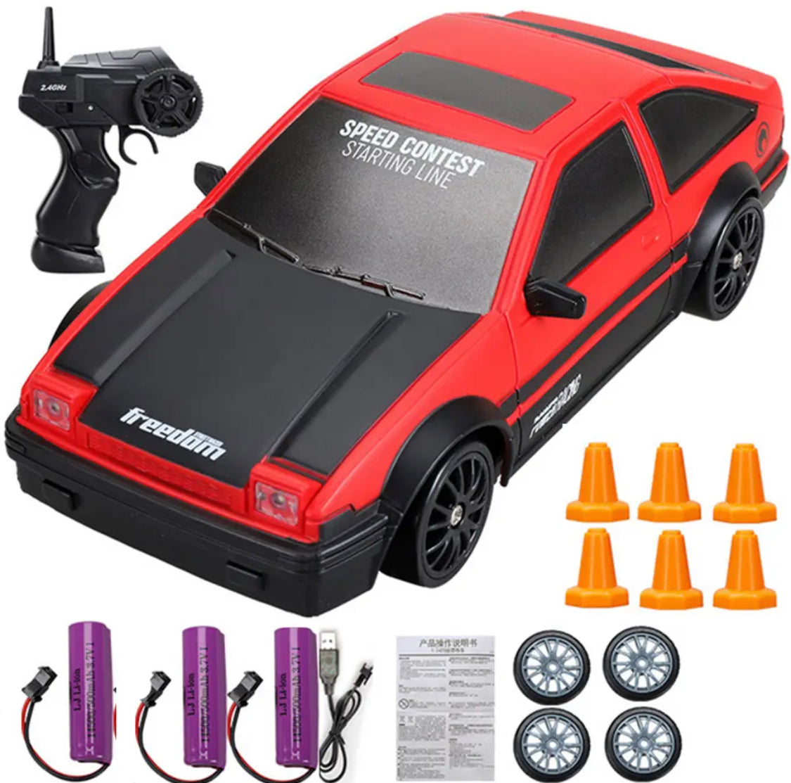 Elektrische RC drift auto met afstandsbediening
