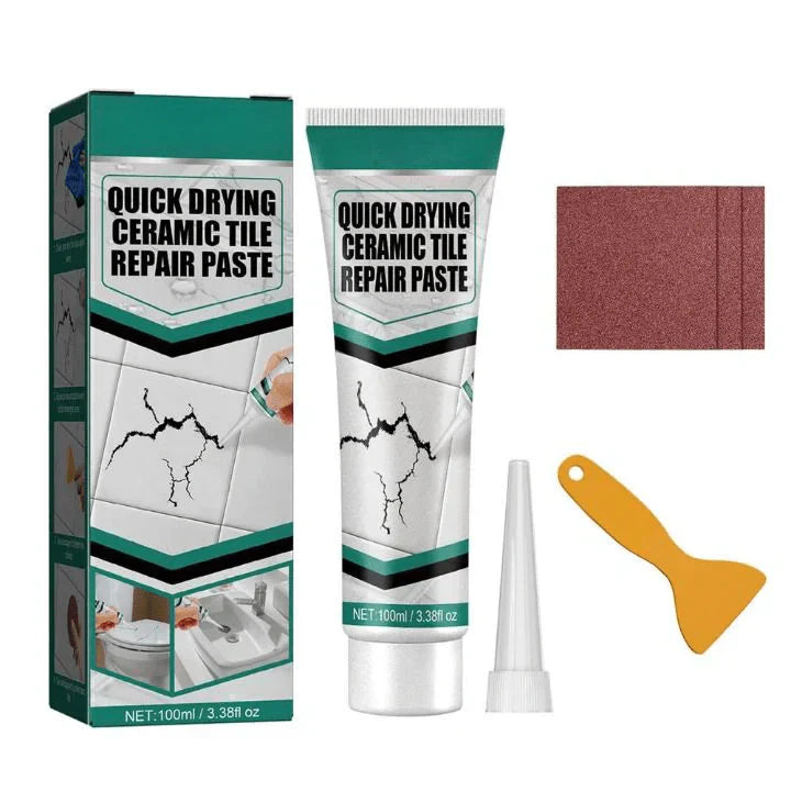 Tegelreparatiepasta van 100 ml met spatel en schuurpapier
