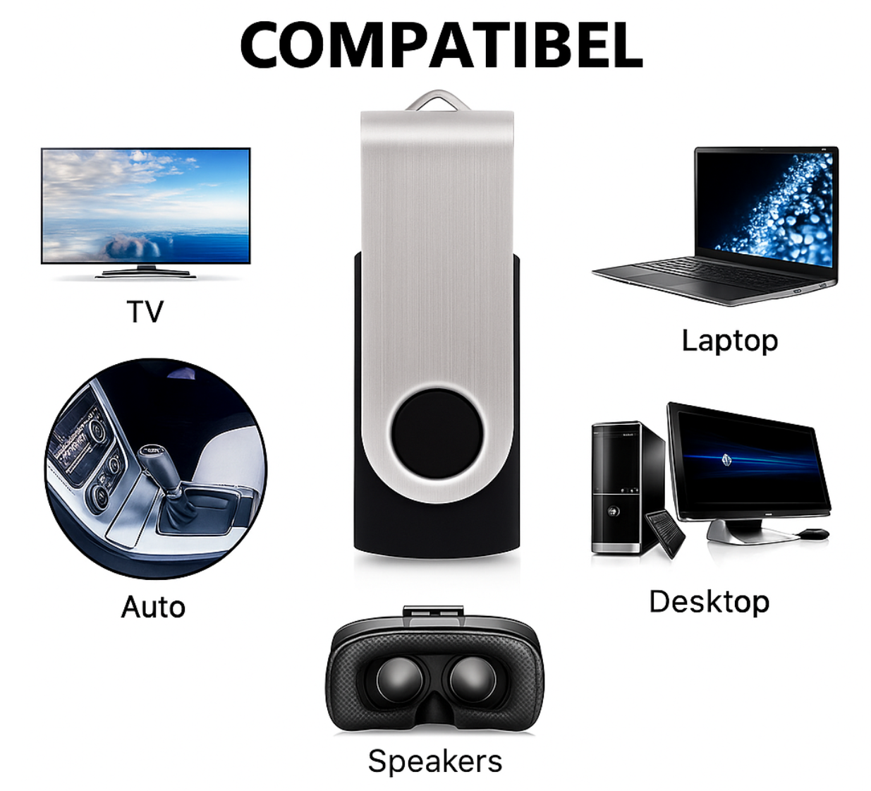 USB Geheugenstick 256 GB voor alle apparaten