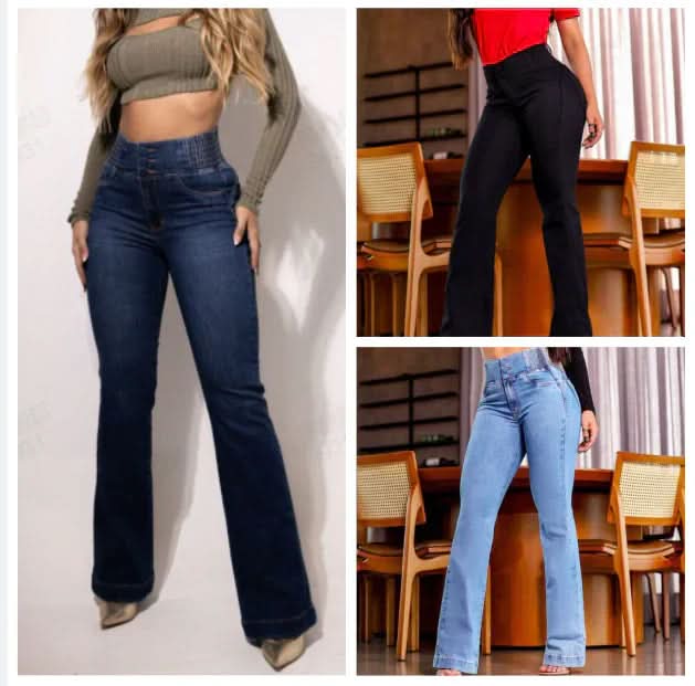 Dames flare stretch jeans met hoge taille | LF10286276C01S