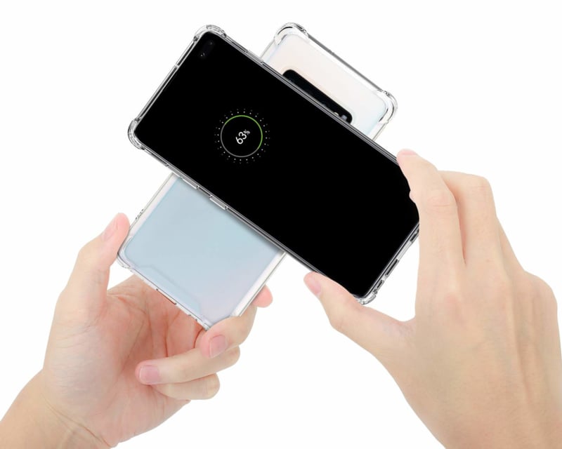 Transparant hybride telefoonhoesje met schokbestendige bumper