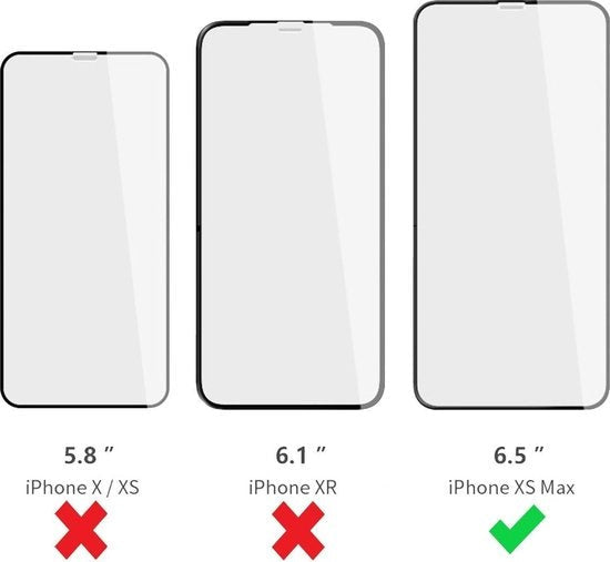 Full screen screenprotector van gehard glas voor iPhone Xs Max