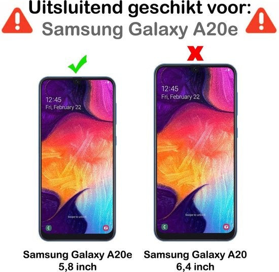 Gehard glazen screenprotector met zwarte randen voor Samsung A20e