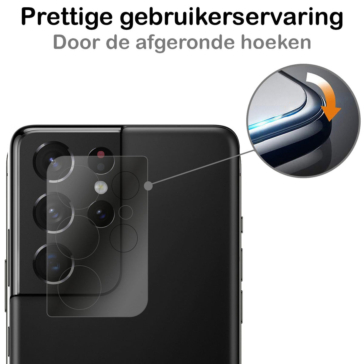 Gehard Glazen Camera Screenprotector Geschikt Voor Samsung Galaxy S21 Ultra