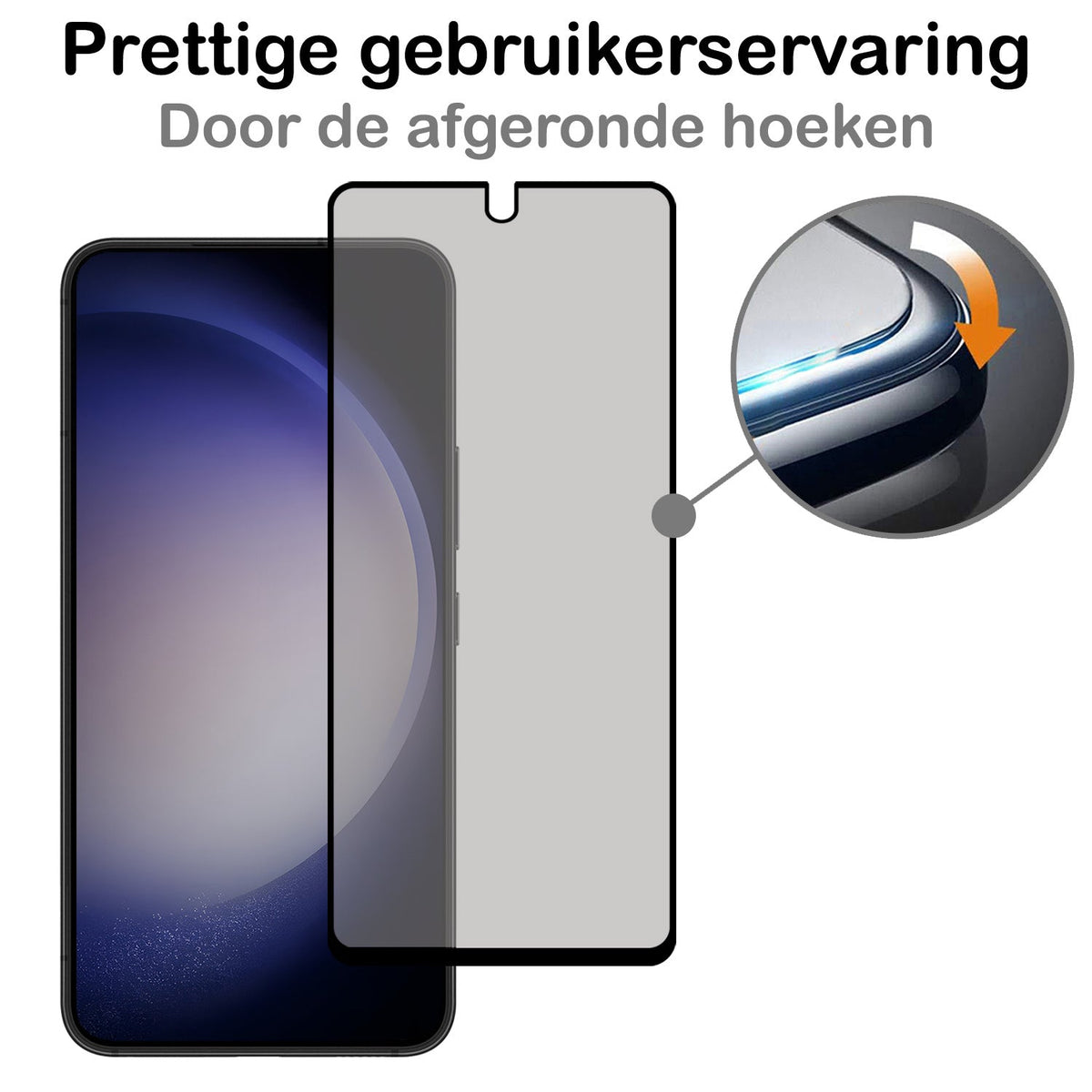 Privacy Screenprotector van Gehard Glas Geschikt voor Samsung S23 Plus