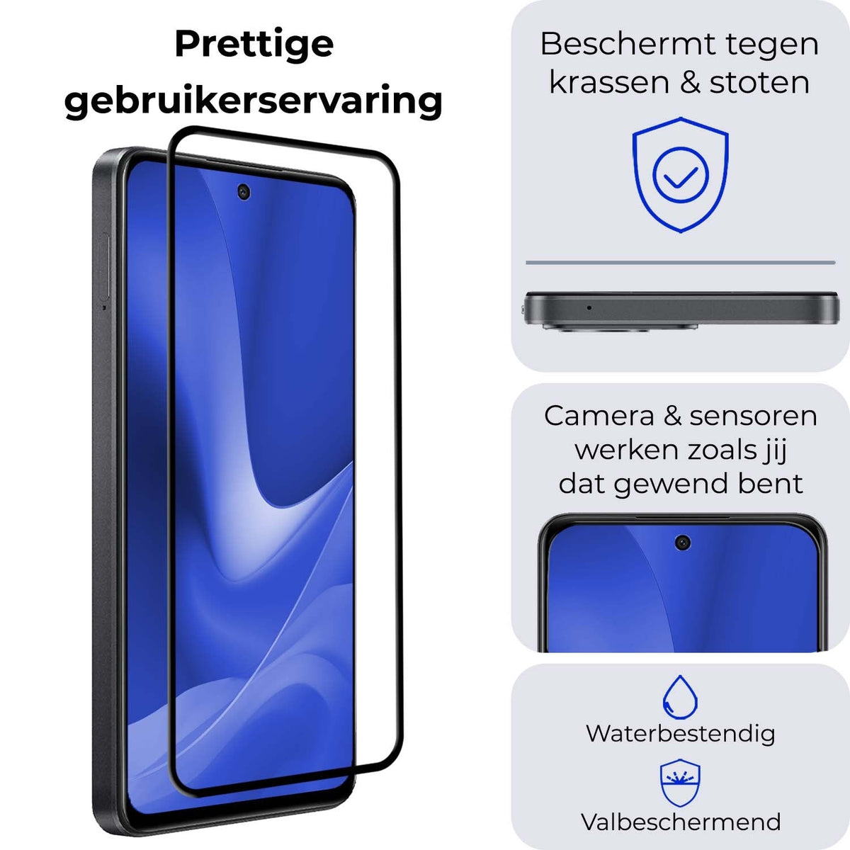 Full screen screenprotector van gehard glas voor OPPO A79