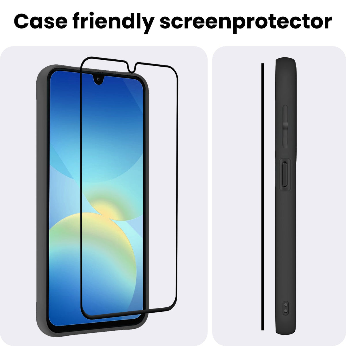 Gehard Glazen Screenprotector met Zwarte Randen voor Samsung A26