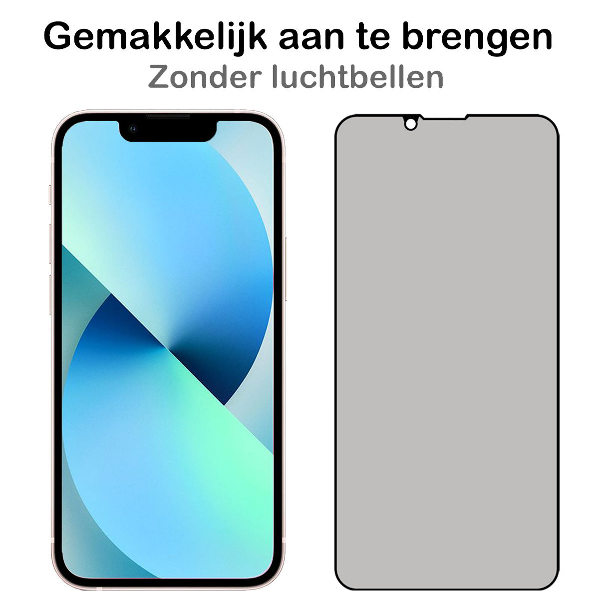 Privacy screenprotector van gehard glas voor iPhone 14 Pro
