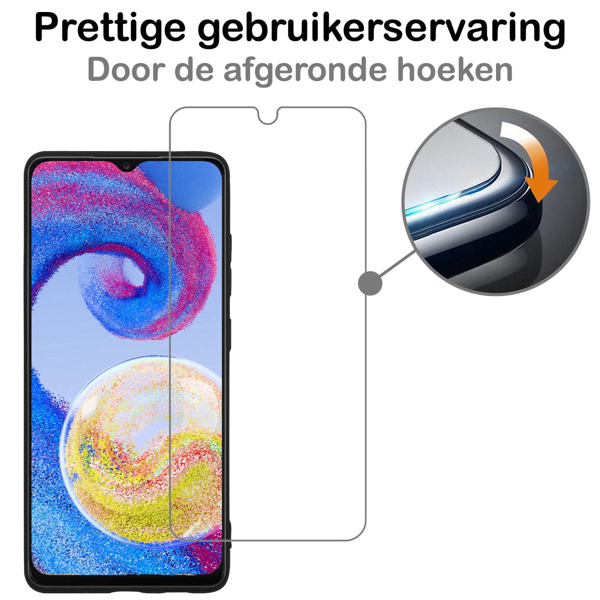 Gehard Glazen Screenprotector Geschikt voor Samsung Galaxy A04s