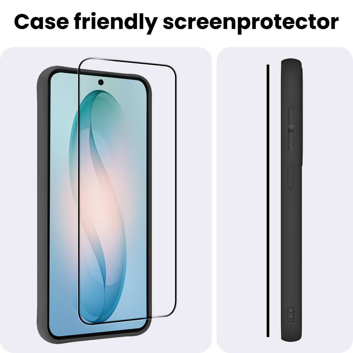 Gehard glazen screenprotector met zwarte randen voor Samsung S26