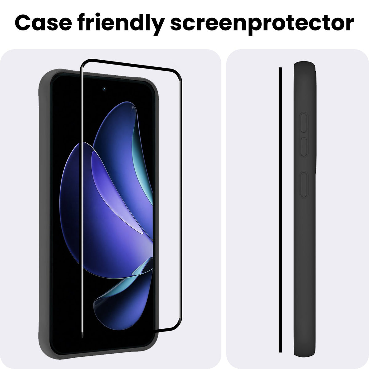 Gehard glazen screenprotector voor OPPO Reno 13 Pro met zwarte randen