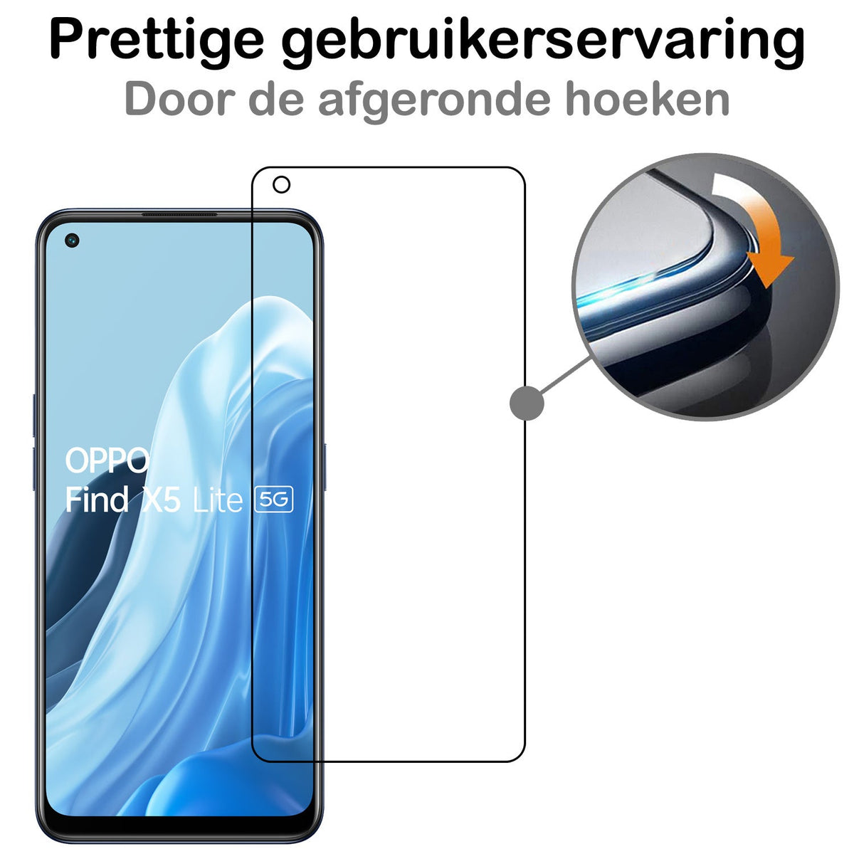 Gehard glazen screenprotector voor OPPO Find X5 Lite