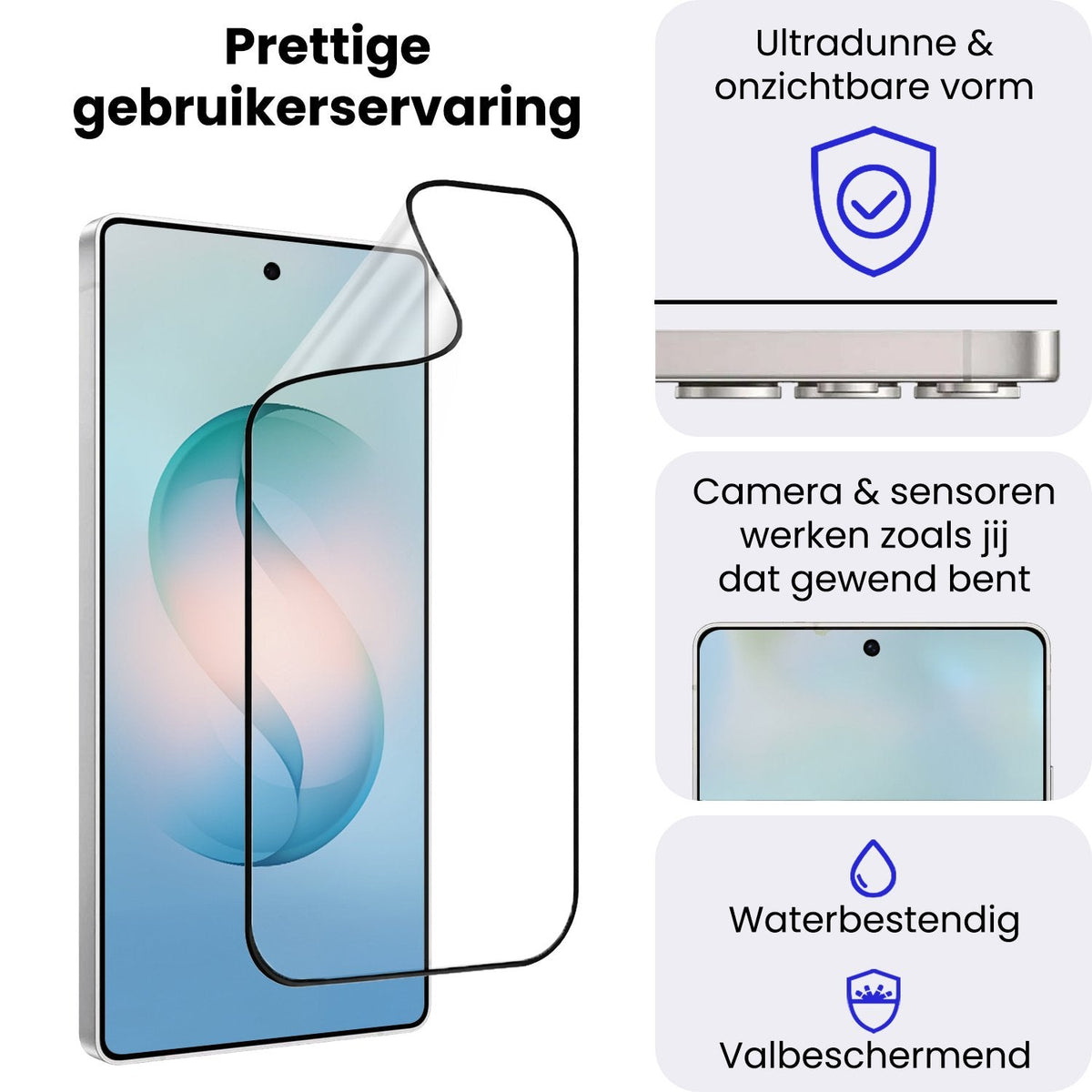 Flexibele glazen screenprotector met installatieframe voor Samsung S26 Ultra