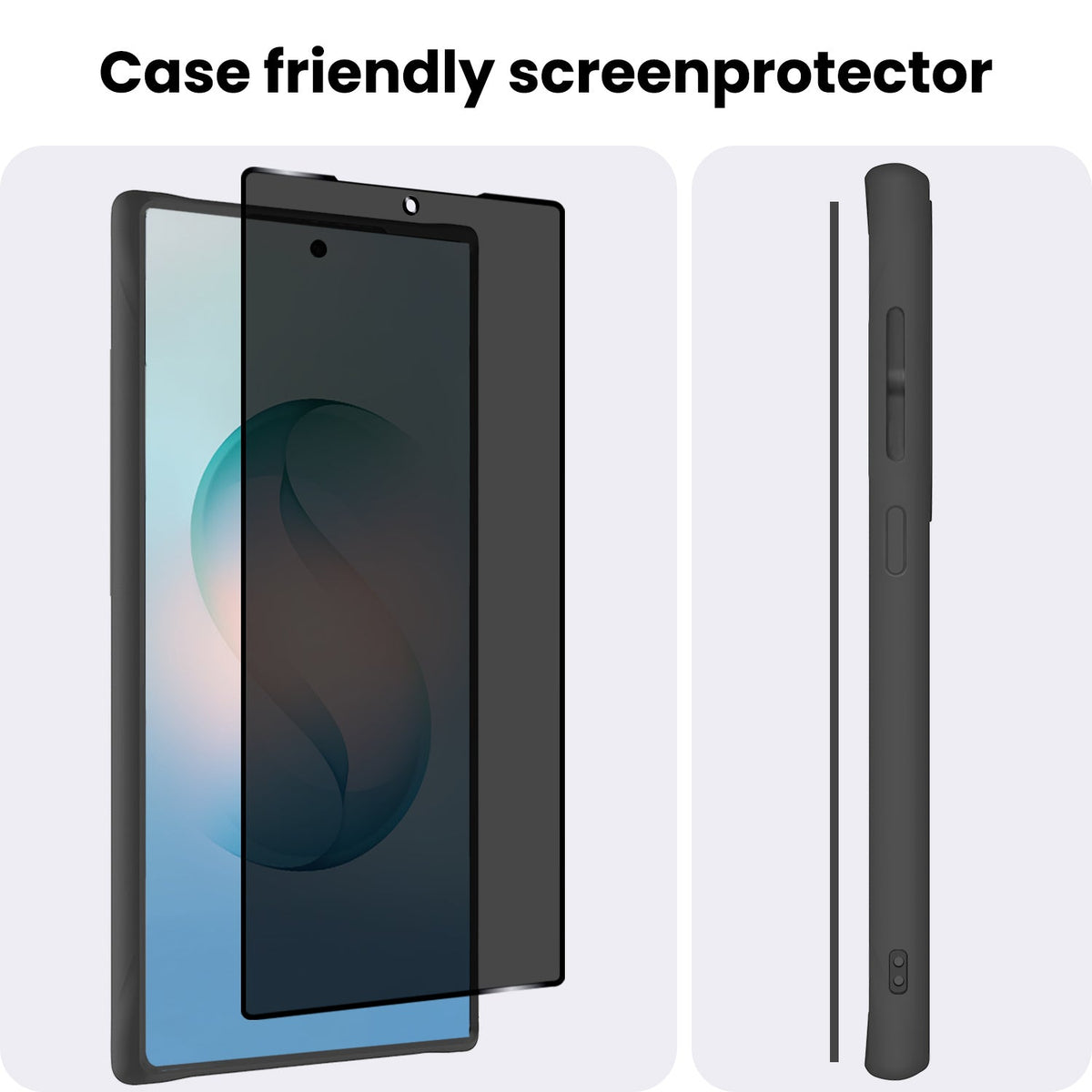 Screenprotector van gehard glas met privacyfilter