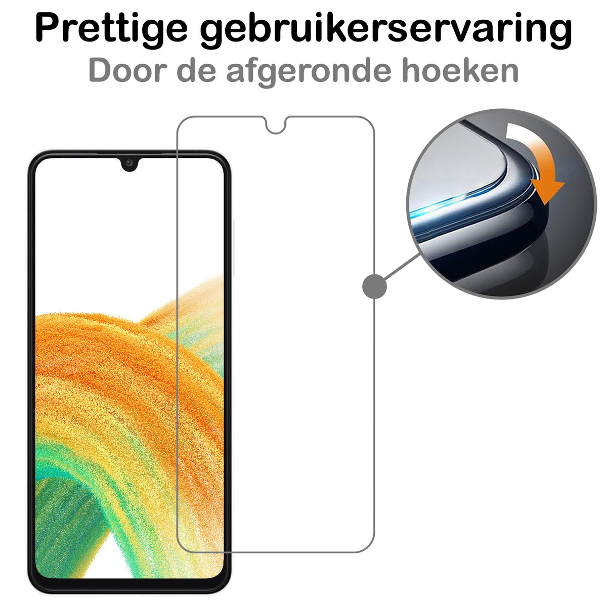 Gehard glazen screenprotector met krasbestendige laag voor Samsung A33