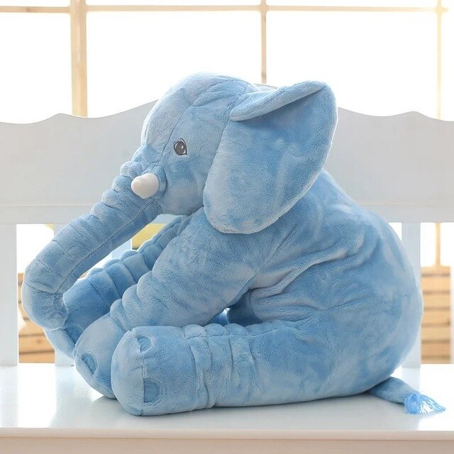 Zacht olifant knuffelkussen voor baby's en kinderkamer