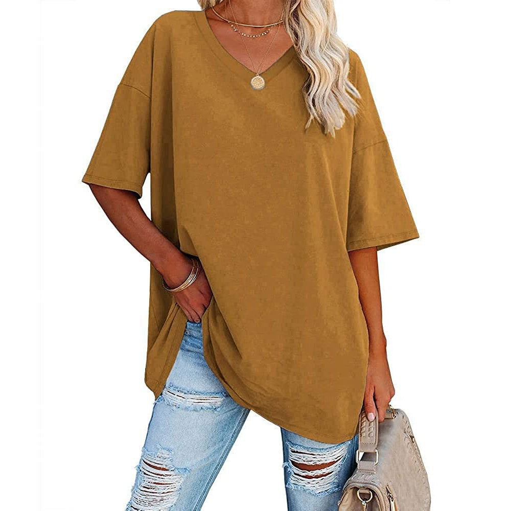 Casual Dames T-shirt met V-hals
