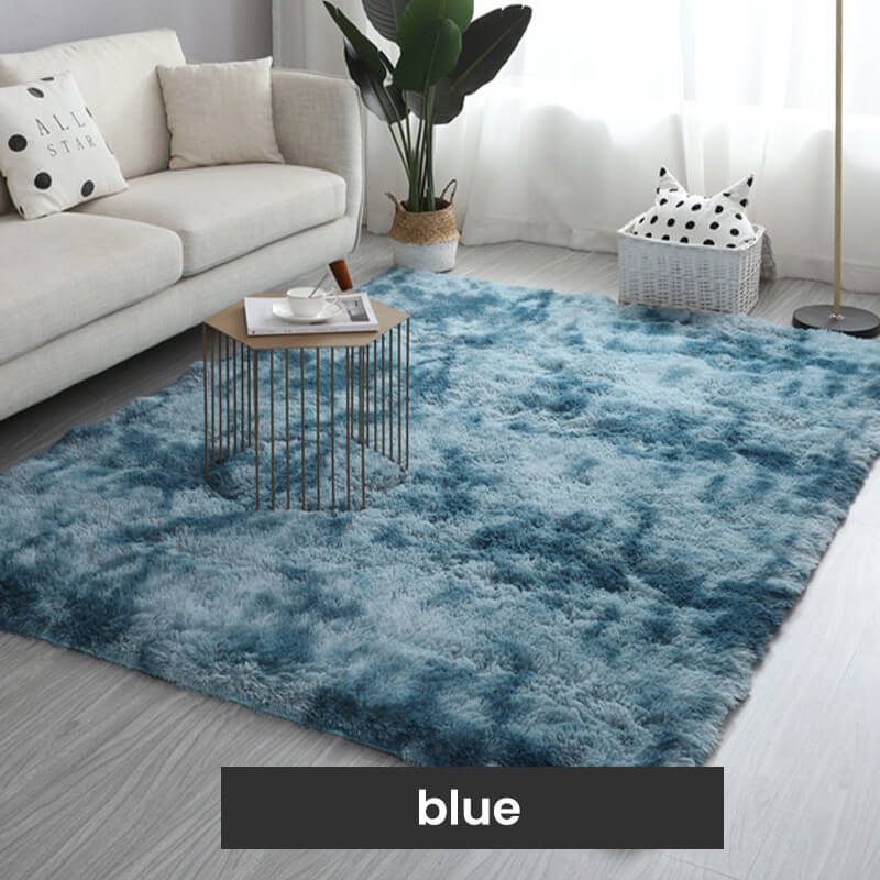 Pluche vloerkleed met kleurverloop en antislip