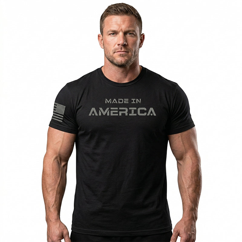Heren T-shirt met Ronde Hals en Atletische Pasvorm