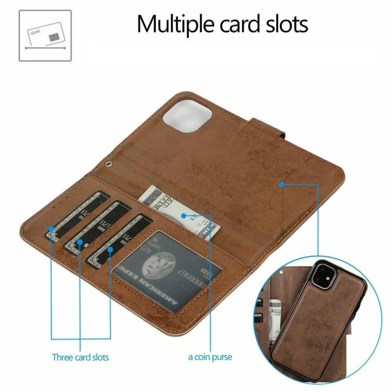 Magnetisch bookcase hoesje voor iPhone 11 Pro Max