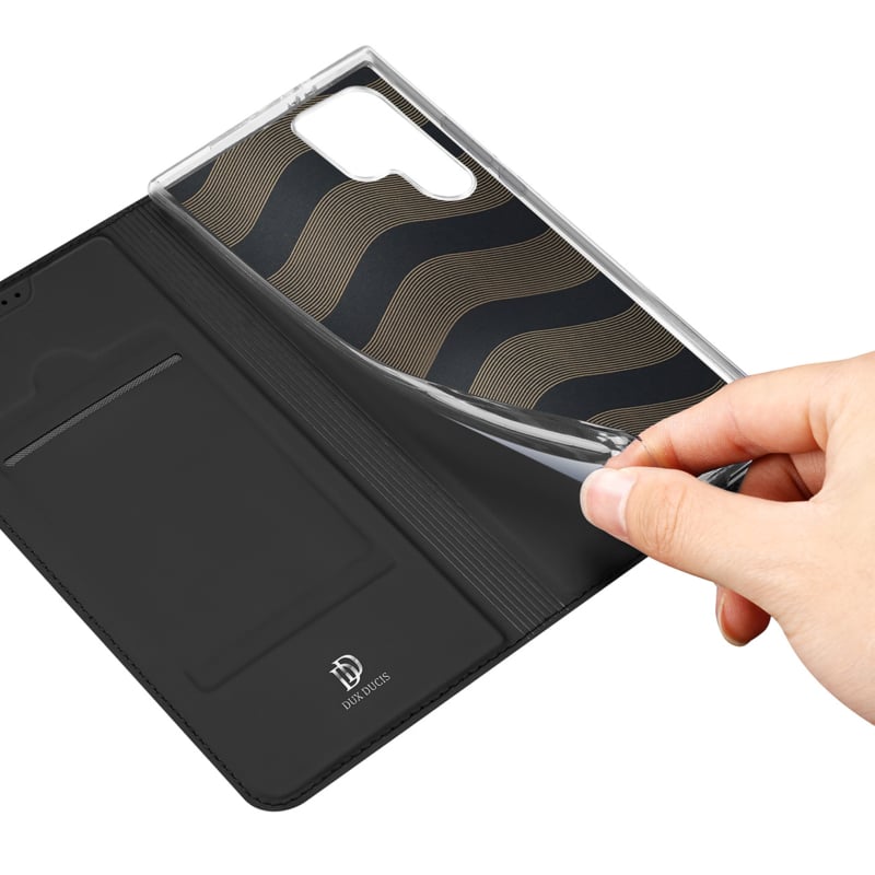 Leren flip case voor Galaxy S24 Ultra met pashouder