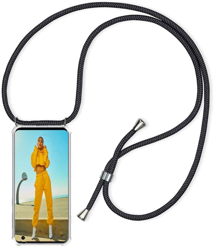 Transparant TPU telefoonhoesje met verstelbaar koord voor Galaxy S10