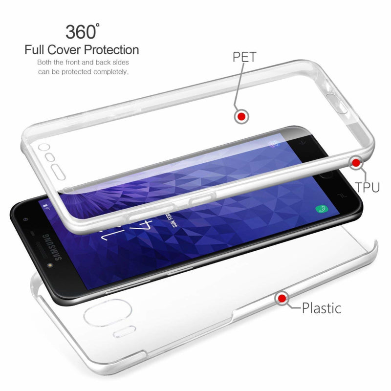 Transparant 360 graden telefoonhoesje voor Galaxy J6 (2018)