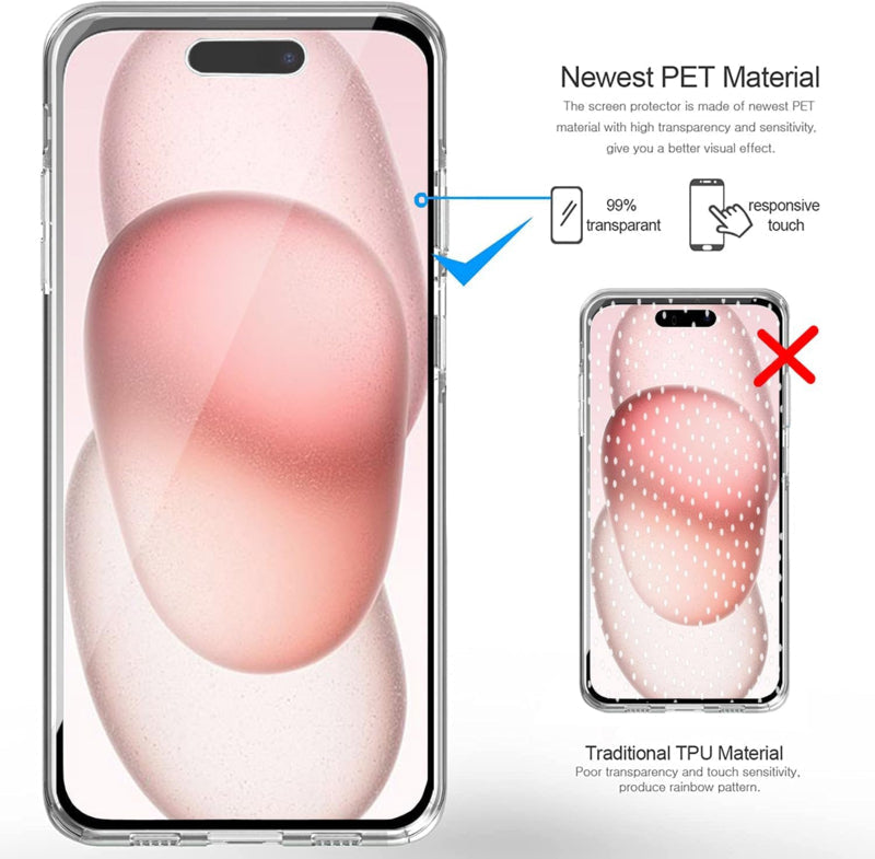 Transparant iPhone 15 hoesje met 360 graden bescherming