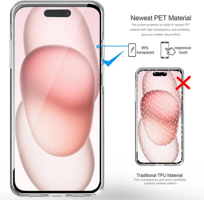 Transparant iPhone 15 hoesje met 360 graden bescherming
