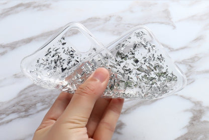 Transparant TPU glitterhoesje voor iPhone X en Xs