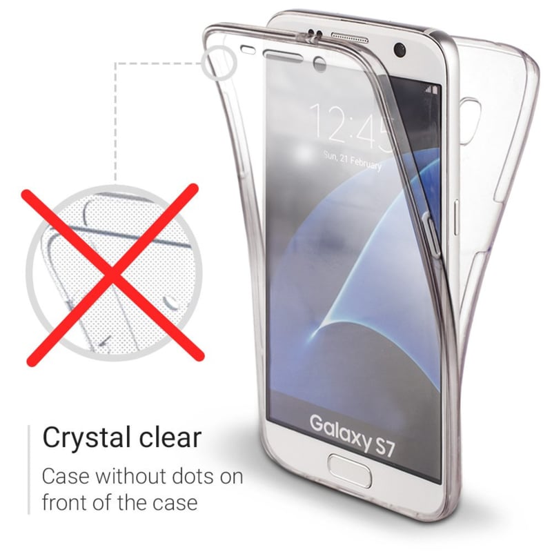 Transparant 360 graden telefoonhoesje voor Galaxy S7 Edge