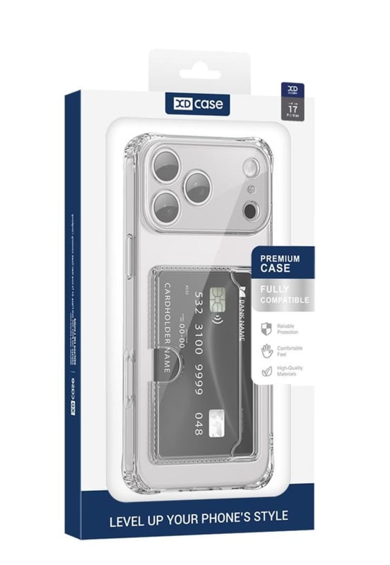 Transparant TPU Telefoonhoesje Met Pasjeshouder voor iPhone 17 Pro Max