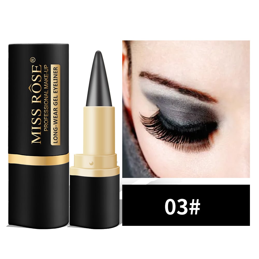 Matte sneldrogende eyeliner met lippenstiftvormig ontwerp