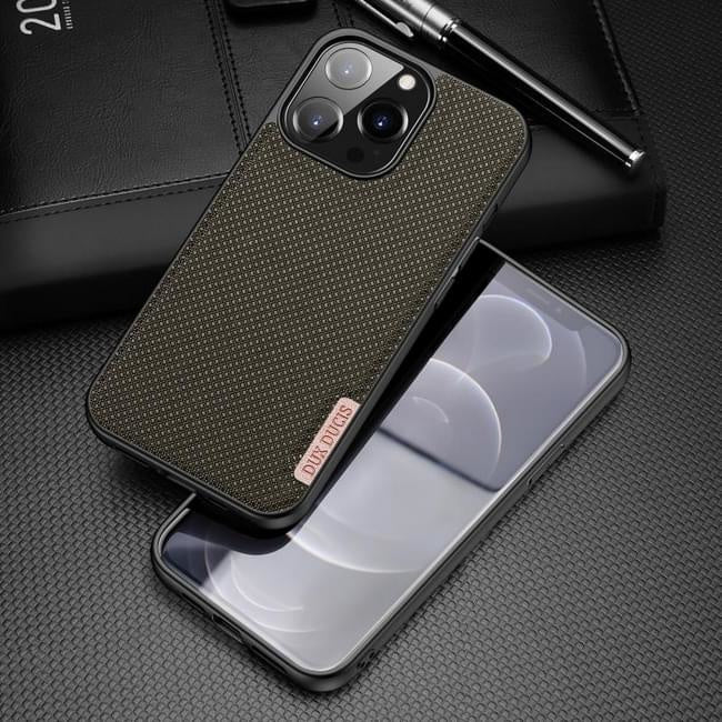 Hybride telefoonhoesje met geweven structuur voor iPhone 13 Pro