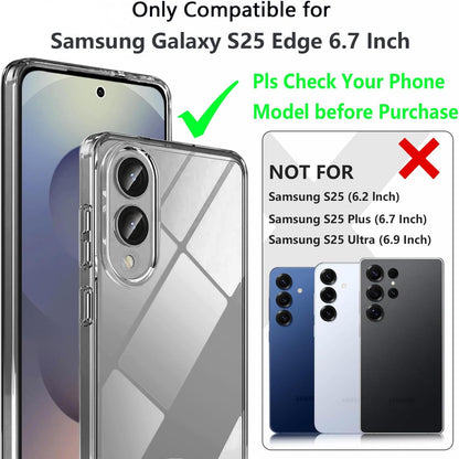 Transparant 360 Graden Telefoonhoesje voor Galaxy S25 Edge