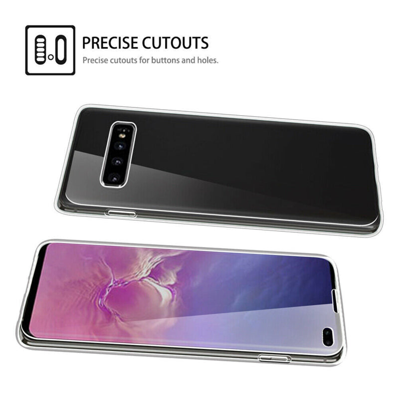 Transparant TPU telefoonhoesje met 360 graden bescherming voor Galaxy S10
